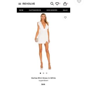Revolve superdown white mini dress